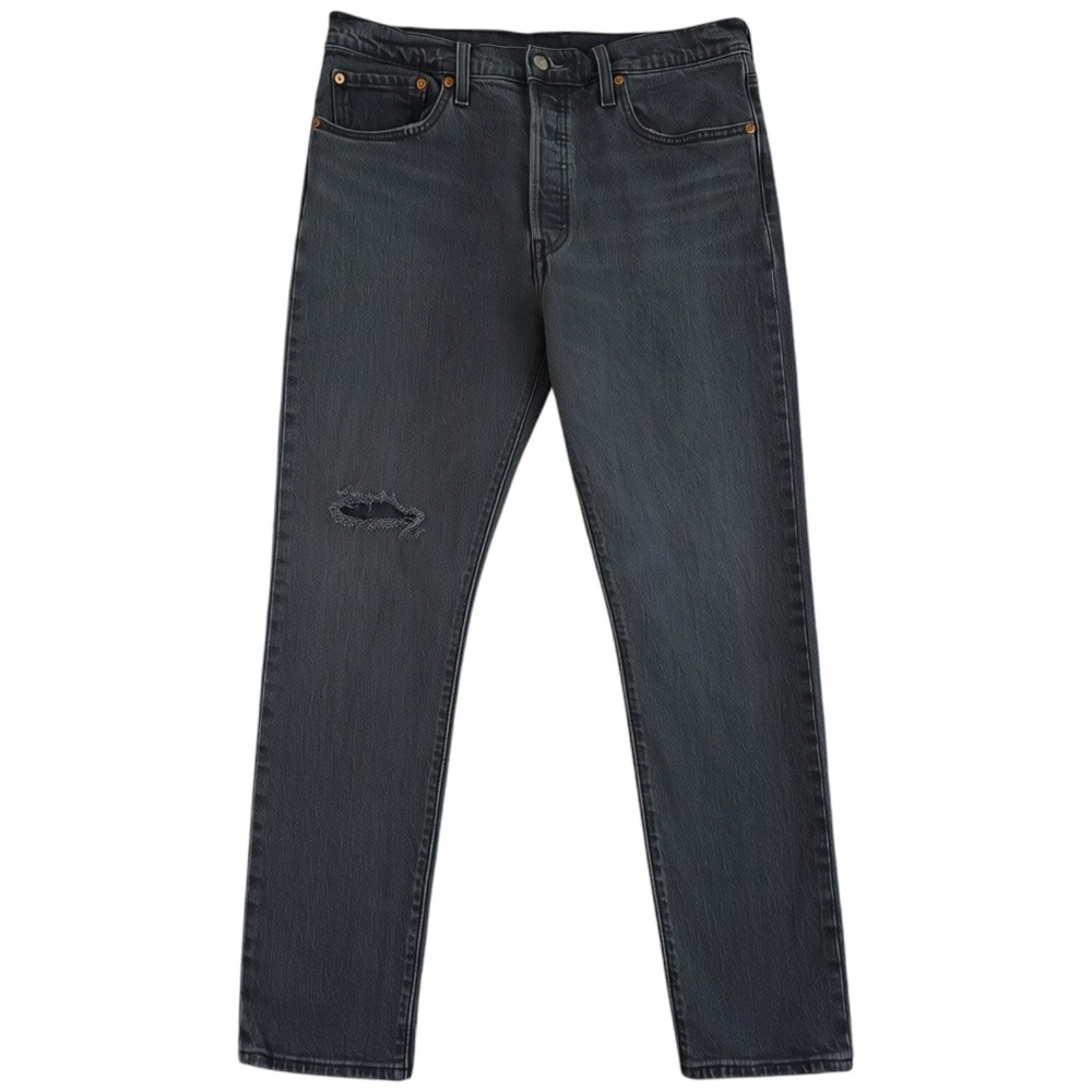 Levis 501 Jeans Womens 32 Washed Black S Skinny Premium Denim Big E Button Fly‎